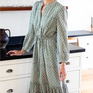 COPY - Emerson Fry FRANCES DRESS 2 - DAY FLOWERS JUNIPER ORGANIC